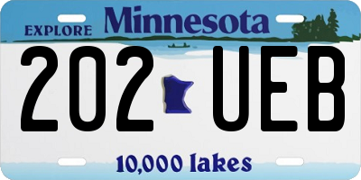 MN license plate 202UEB
