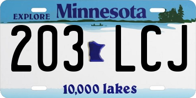 MN license plate 203LCJ