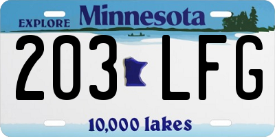 MN license plate 203LFG