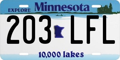 MN license plate 203LFL