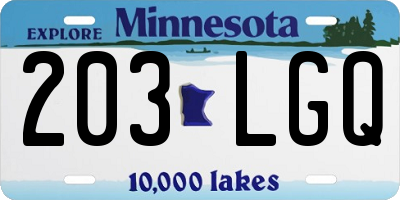 MN license plate 203LGQ