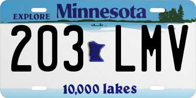 MN license plate 203LMV