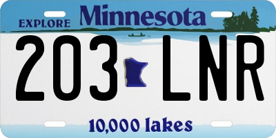 MN license plate 203LNR