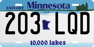 MN license plate 203LQD