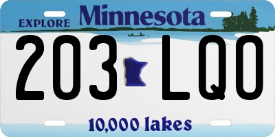 MN license plate 203LQO