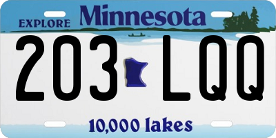 MN license plate 203LQQ