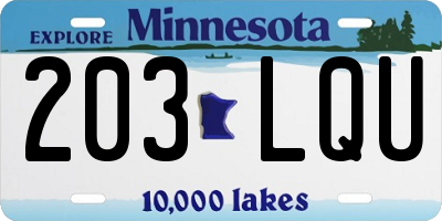 MN license plate 203LQU