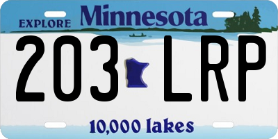 MN license plate 203LRP