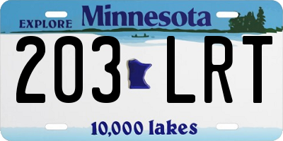MN license plate 203LRT