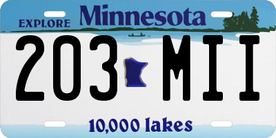 MN license plate 203MII