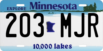 MN license plate 203MJR