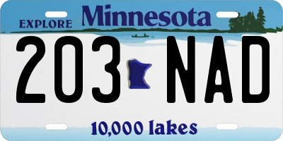 MN license plate 203NAD