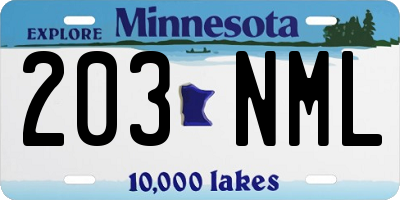 MN license plate 203NML