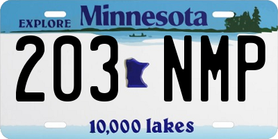 MN license plate 203NMP