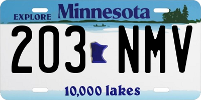 MN license plate 203NMV