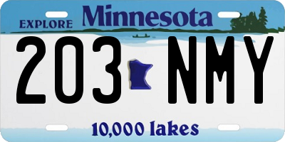 MN license plate 203NMY