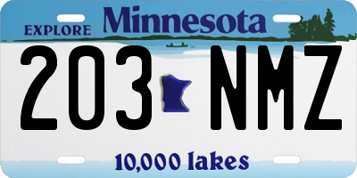 MN license plate 203NMZ