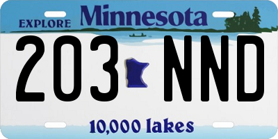 MN license plate 203NND