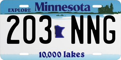 MN license plate 203NNG
