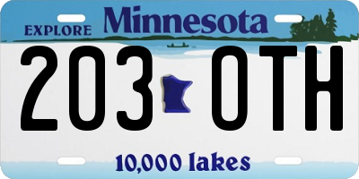 MN license plate 203OTH