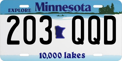 MN license plate 203QQD