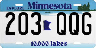 MN license plate 203QQG