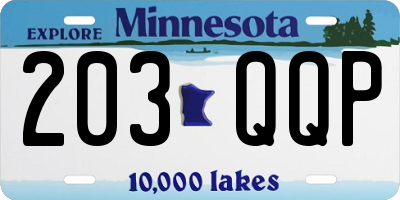 MN license plate 203QQP