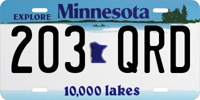 MN license plate 203QRD
