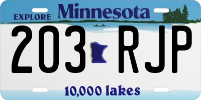 MN license plate 203RJP