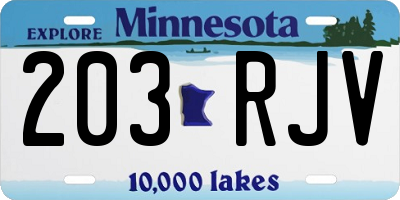 MN license plate 203RJV