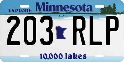 MN license plate 203RLP