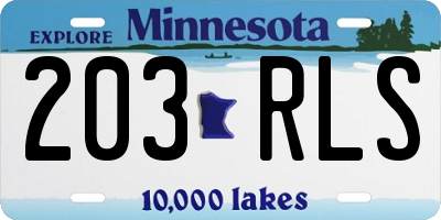 MN license plate 203RLS