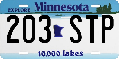 MN license plate 203STP