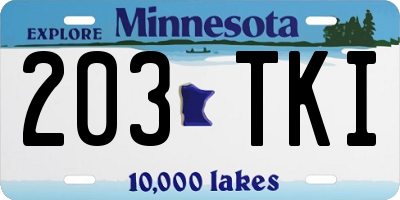 MN license plate 203TKI