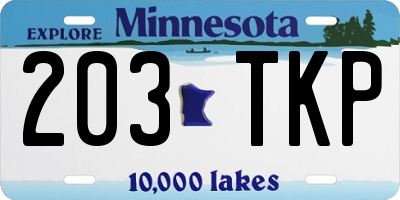 MN license plate 203TKP