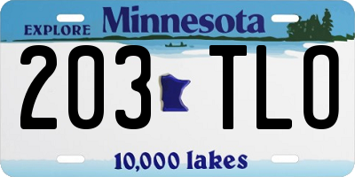 MN license plate 203TLO