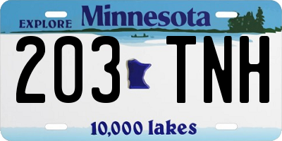 MN license plate 203TNH