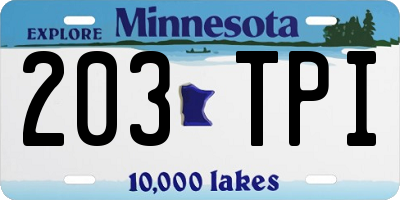 MN license plate 203TPI