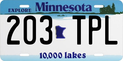 MN license plate 203TPL