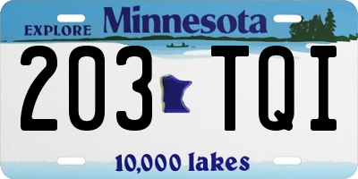 MN license plate 203TQI