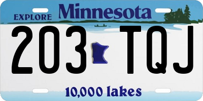 MN license plate 203TQJ
