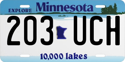 MN license plate 203UCH