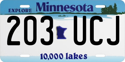MN license plate 203UCJ