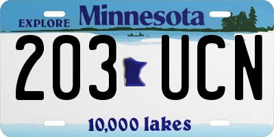 MN license plate 203UCN