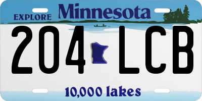 MN license plate 204LCB