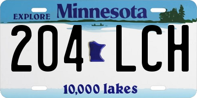 MN license plate 204LCH