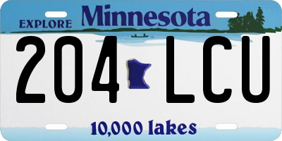 MN license plate 204LCU