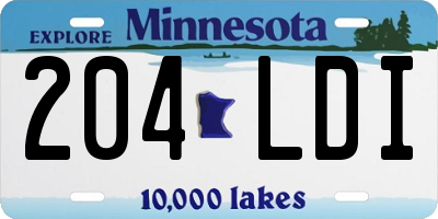 MN license plate 204LDI