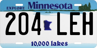 MN license plate 204LEH