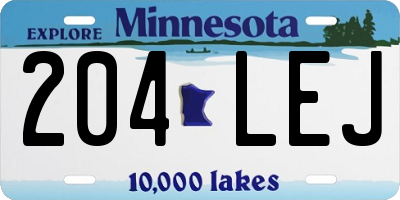 MN license plate 204LEJ